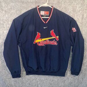 St Louis Cardinals Windbreaker Medium Nike Pullover Center Swoosh Embroidered